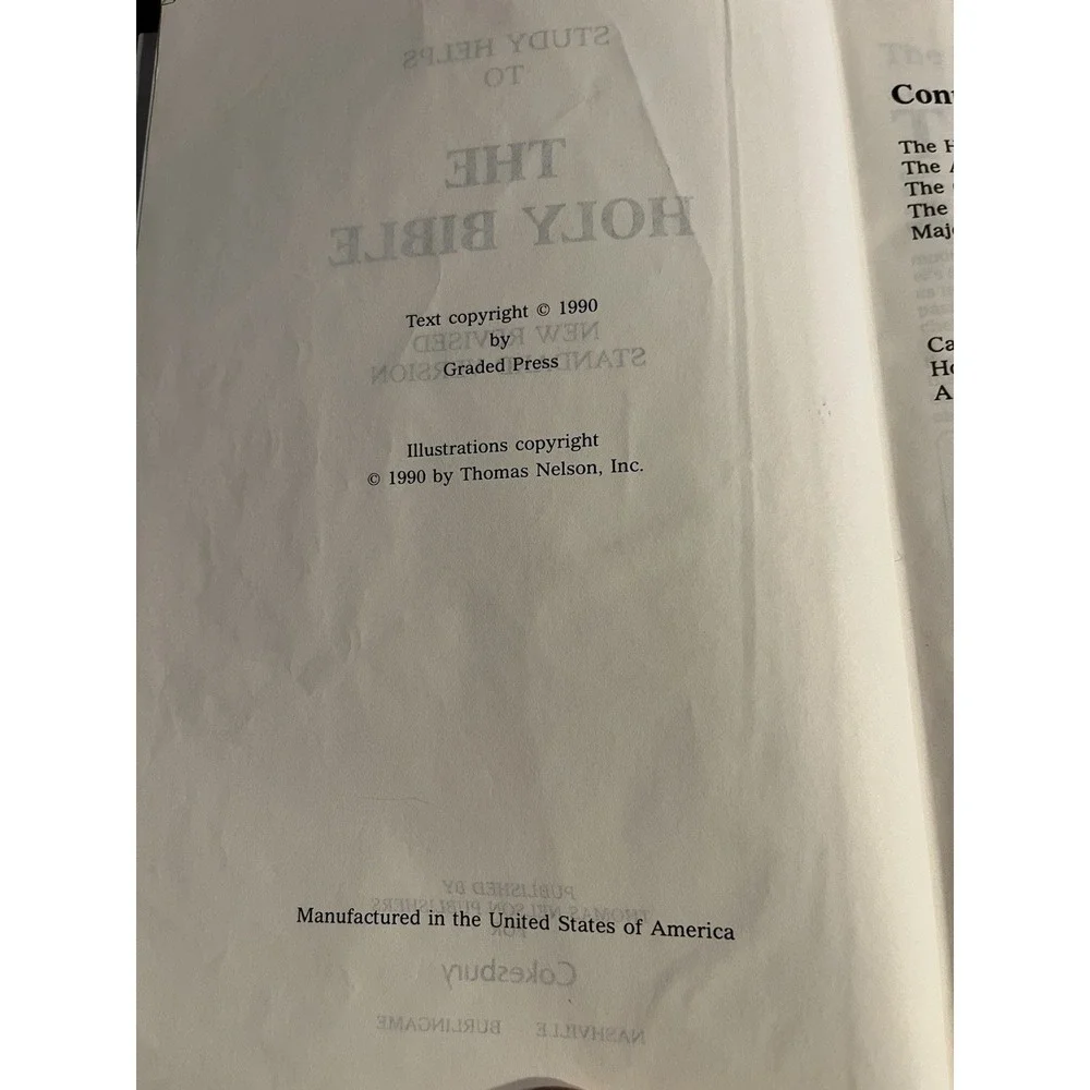 New Revised Standard Version‎ HOLY BIBLE 1990 Blue Hardcover United Methodist
